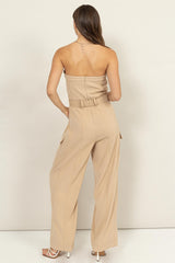 Elwood Camel Jumpsuit - PRINZZESA BOUTIQUE