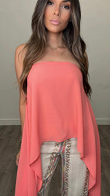Angel Coral Top - PRINZZESA BOUTIQUE