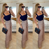 Dylan Taupe Wide Leg Pant