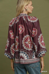 Medallion Floral Blouse