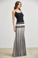 Striped Knit Maxi Dress