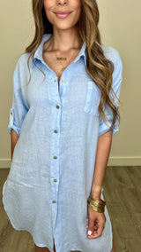 Gina Linen Dress - PRINZZESA BOUTIQUE