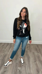 Mayra Embroidered Black Top - PRINZZESA BOUTIQUE