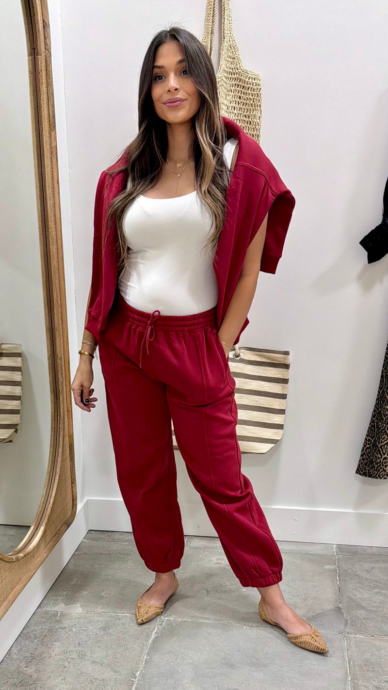 Emery Burgundy Sweatshirt