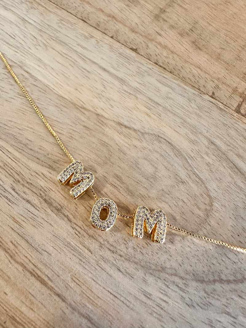 Mom Bubble Charm Necklace