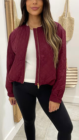 Quilted Wine Everyday Jacket