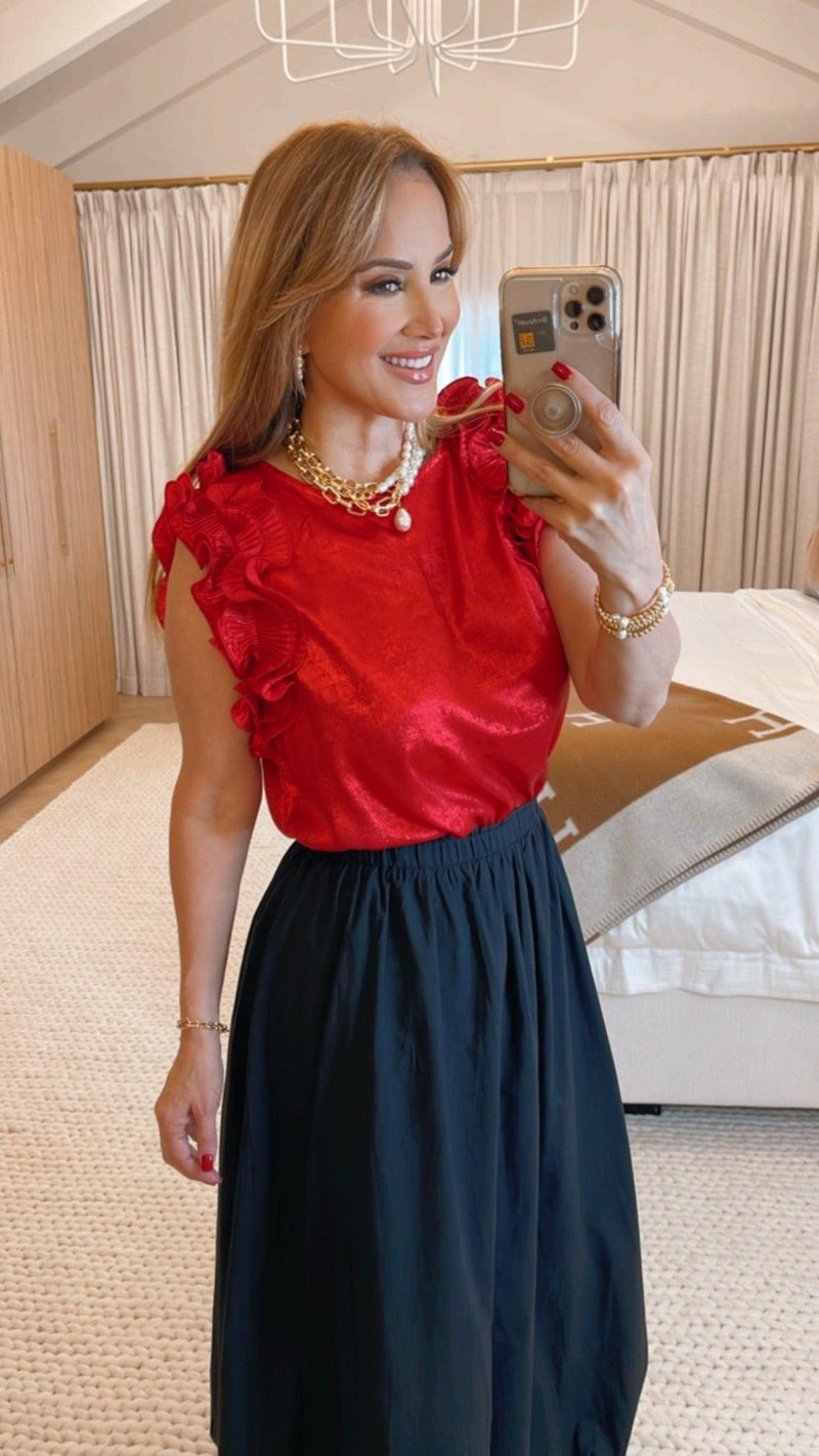 Giselle Black Bubble Midi Skirt - PRINZZESA BOUTIQUE