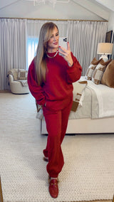 Emery Burgundy Jogger