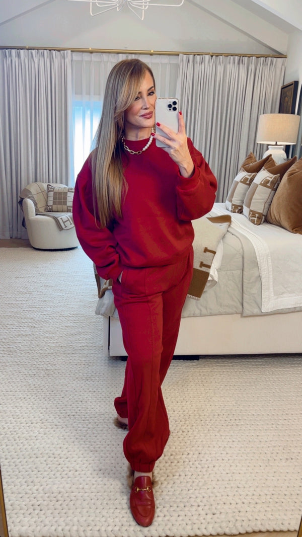 Emery Burgundy Jogger