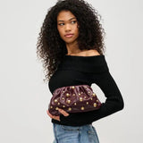 Carey Studded Clutch Wine - PRINZZESA BOUTIQUE