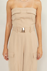 Elwood Camel Jumpsuit - PRINZZESA BOUTIQUE
