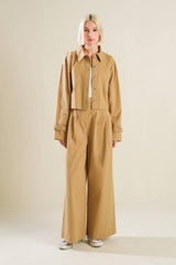 Eli solid woven Jacket Camel