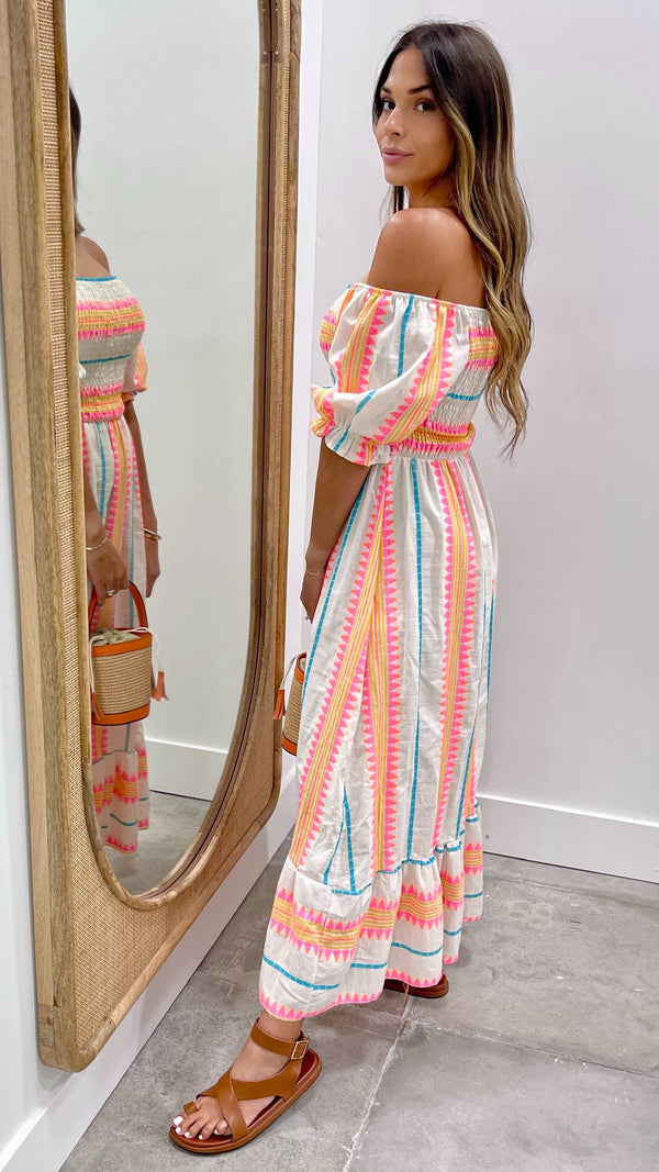 Off The Shoulder Ibiza Resort  Dress