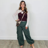 Perry Parachute Pant In Olive - PRINZZESA BOUTIQUE