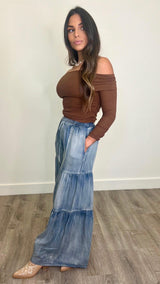 Daphne Root Beer Knit Top