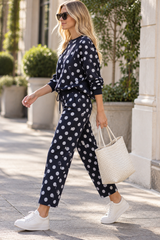 Polka Dot Printed Pullover