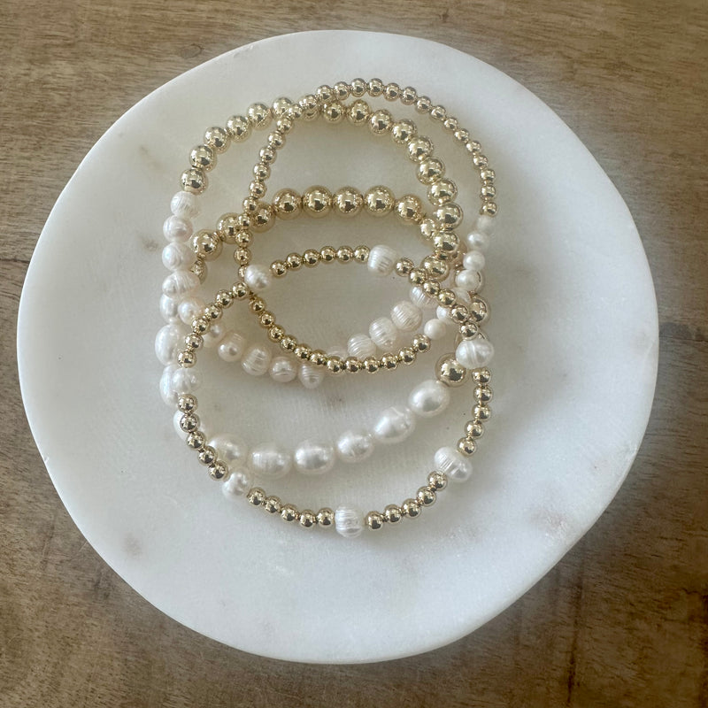 Pearl Week Gold Beaded Bracelet - PRINZZESA BOUTIQUE