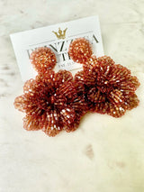 Amaya Copper Blossom Earrings - PRINZZESA BOUTIQUE