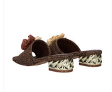 Isla De Maria Sandals with Gold Heel