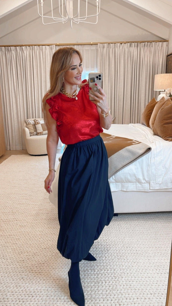 Giselle Black Bubble Midi Skirt - PRINZZESA BOUTIQUE