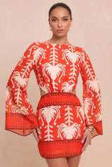 Coral Copa Dance Club Dress