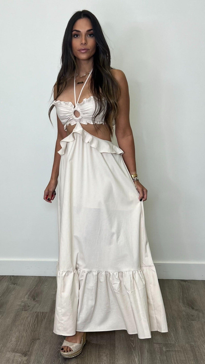 Gwenivere Ivory Maxi Dress