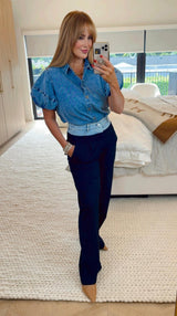 Giolino Black Pinstripe Pants