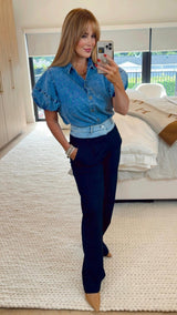 Giolino Black Pinstripe Pants