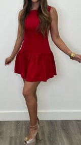 Hollie Red Mini Dress - PRINZZESA BOUTIQUE