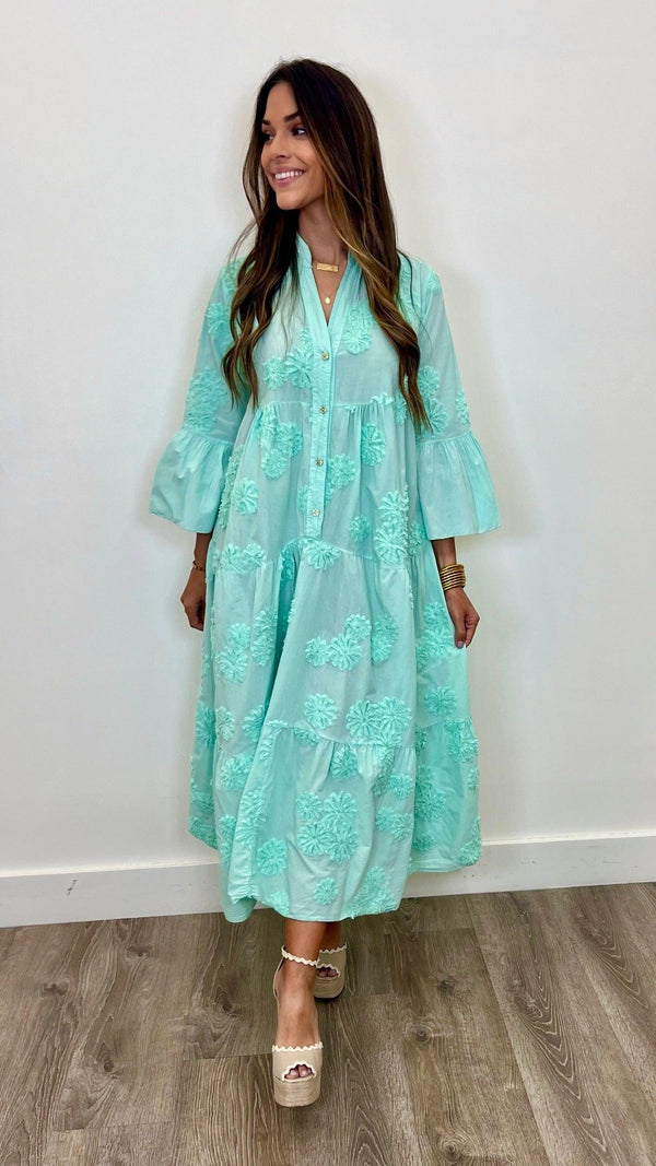 Serena Cotton Maxi Dress - PRINZZESA BOUTIQUE