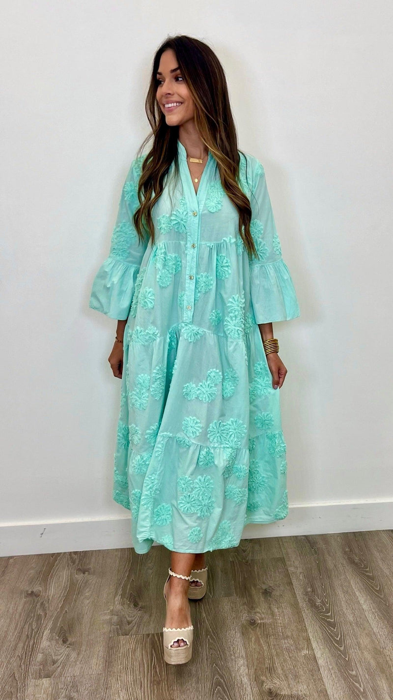Serena Cotton Maxi Dress - PRINZZESA BOUTIQUE