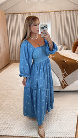 Amber Indigo Maxi Dress - PRINZZESA BOUTIQUE
