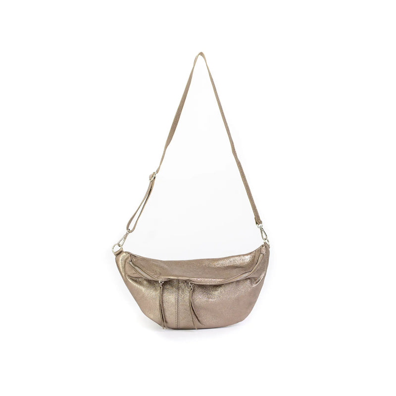 Bambina Metallic Leather Travel Fanny Bag - PRINZZESA BOUTIQUE