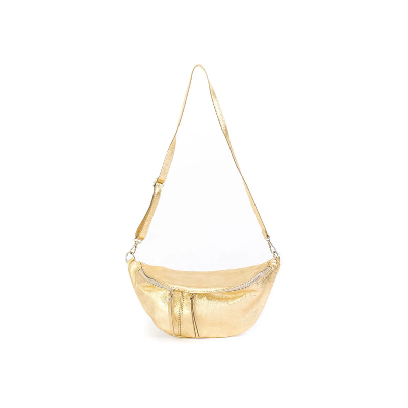 Bambina Metallic Leather Travel Fanny Bag - PRINZZESA BOUTIQUE