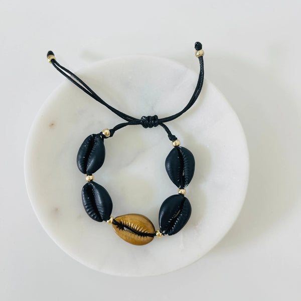 Black Cowry Bracelet - PRINZZESA BOUTIQUE