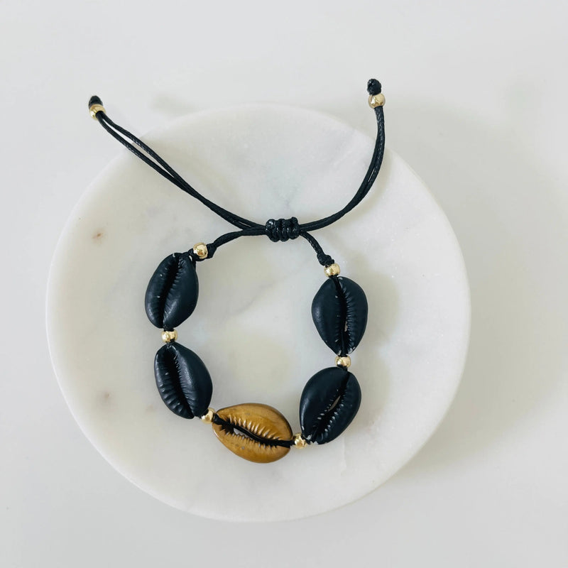 Black Cowry Bracelet - PRINZZESA BOUTIQUE