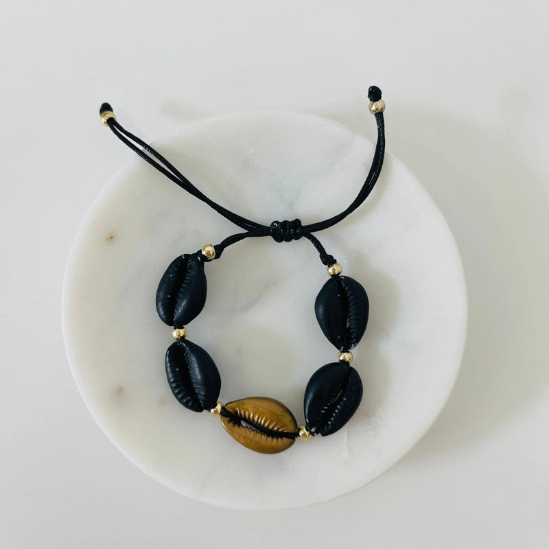 Black Cowry Bracelet - PRINZZESA BOUTIQUE