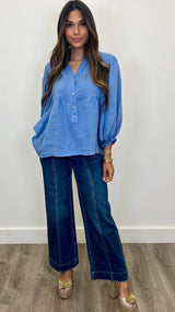 Lorenza Linen Top