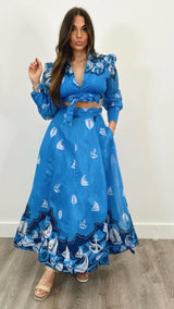 Portofino Blue Set - PRINZZESA BOUTIQUE