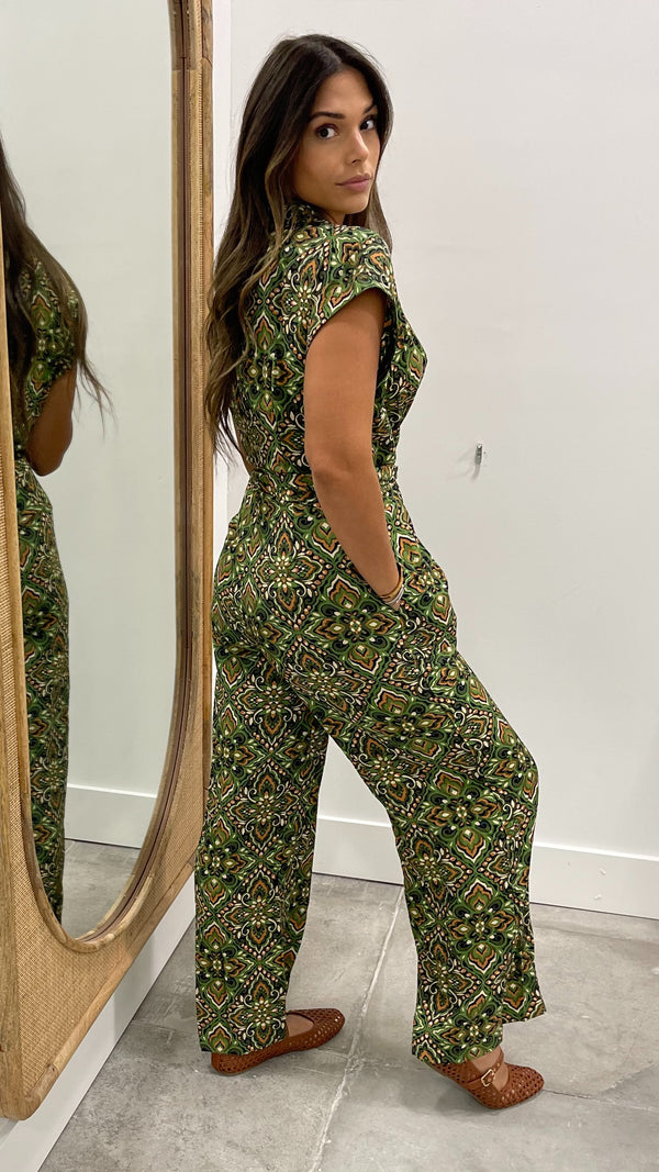 Loreto Olive Jumpsuit