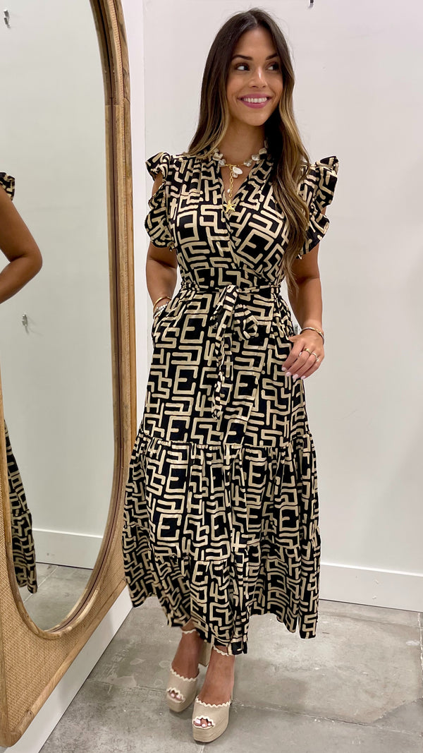 Eracla Gilded Black Dress