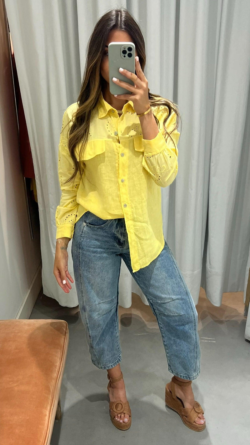 Giuliana Eyelet Top - PRINZZESA BOUTIQUE
