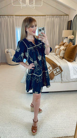 Margaux Black Embroidered Dress - PRINZZESA BOUTIQUE