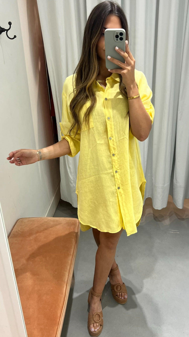 Gina Linen Dress - PRINZZESA BOUTIQUE