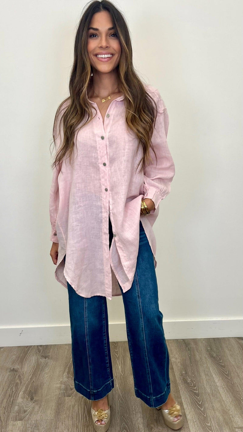 Martina Linen Button Up Dress