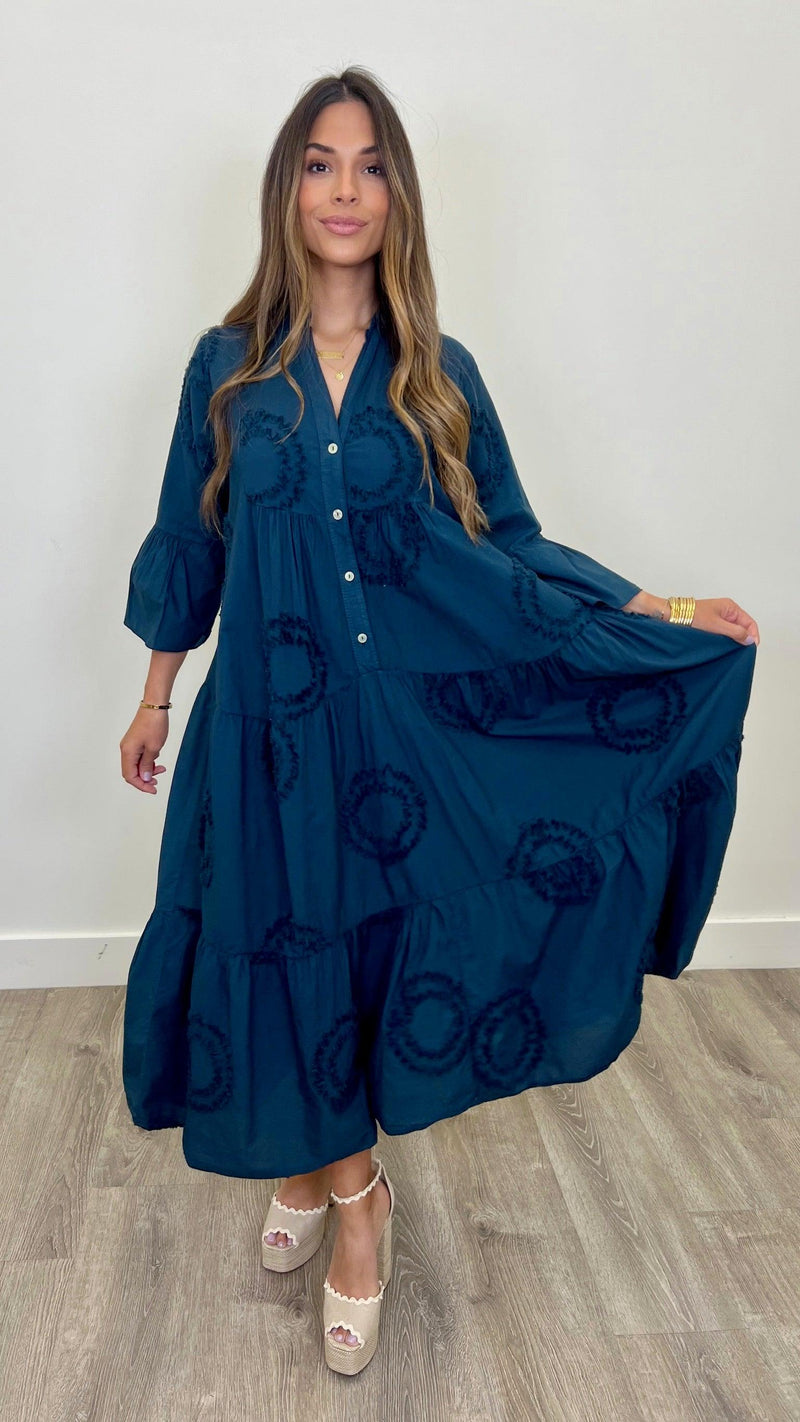 Serena Cotton Maxi Dress - PRINZZESA BOUTIQUE