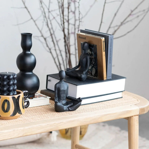 Cast Iron Yoga Woman Bookend Set - PRINZZESA BOUTIQUE