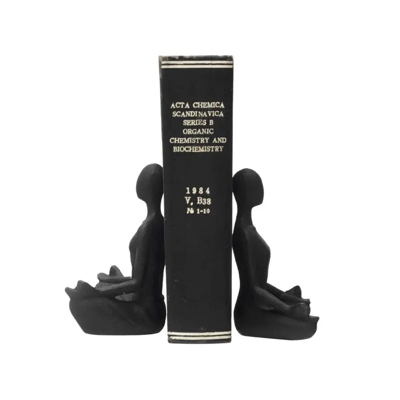 Cast Iron Yoga Woman Bookend Set - PRINZZESA BOUTIQUE