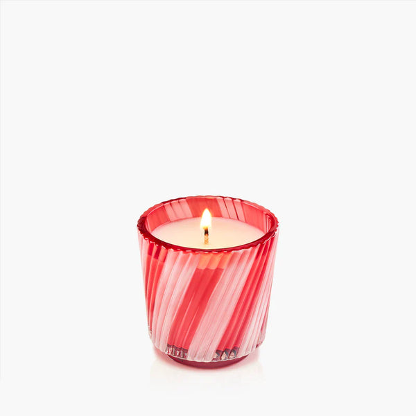 Crushed Candy Cane Pedestal Candle Gift