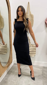 Jaiden Black Midi Dress